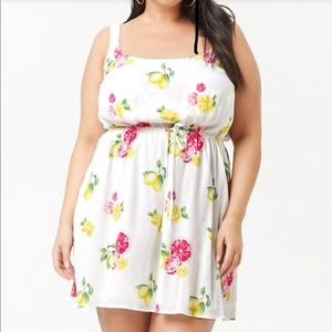 🆕 Forever 21+ Floral Citrus Dress 🍋 🌺 👗